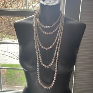 Faux Pearl Stacked Necklaces
